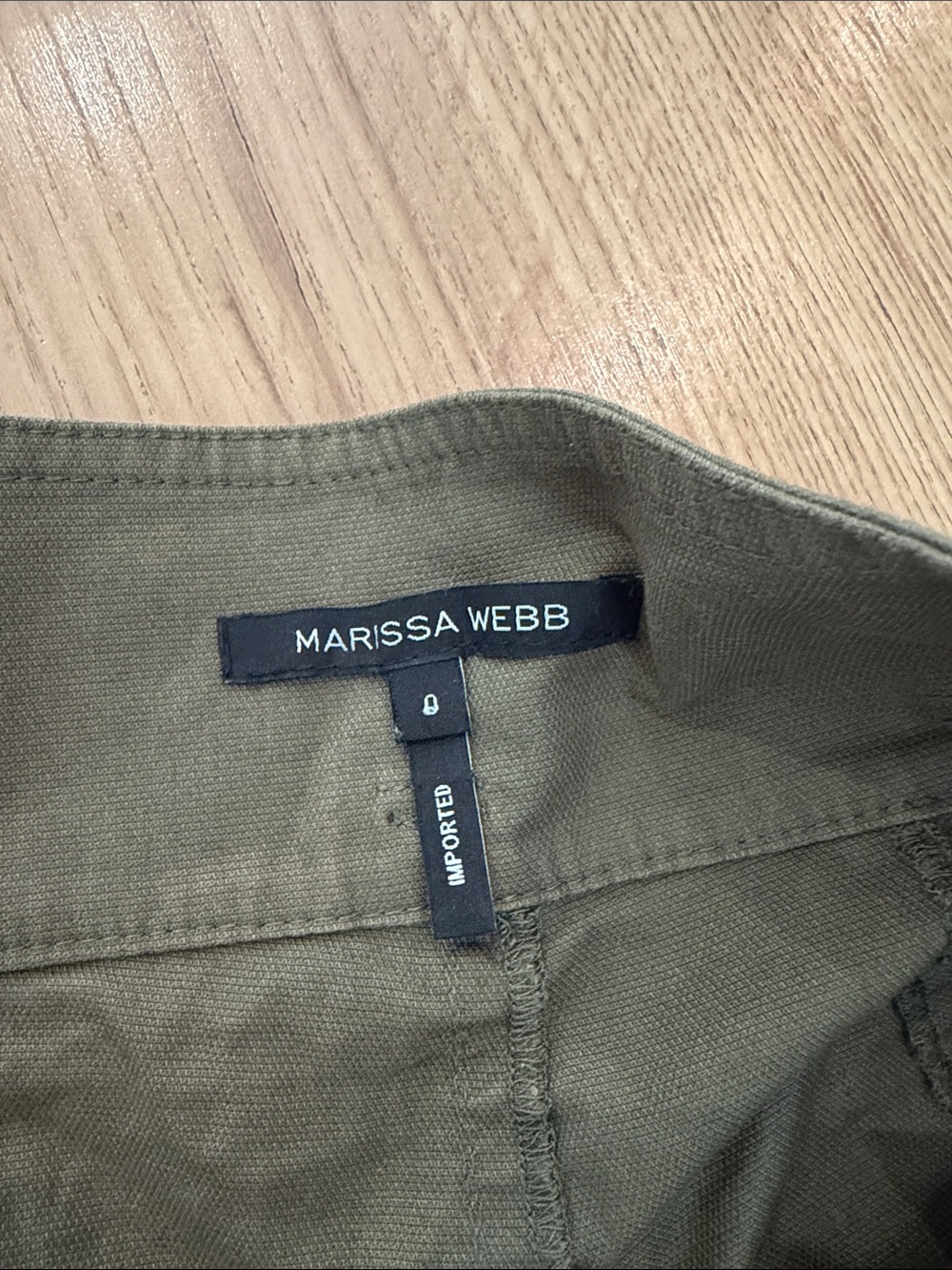 Marissa Webb Olive High-Waist Lace-Up Utility Shorts - Picture 9 of 9